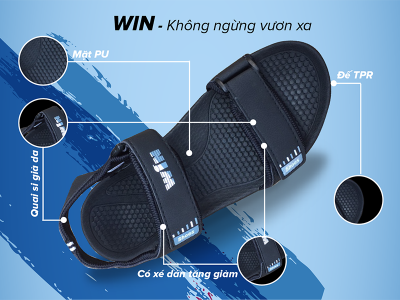 Poster sản phẩm dép thương hiệu WIN